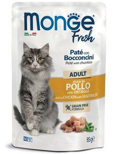 Monge Fresh Cat Adult Chicken with Vegetables - консерви для котів (курка та овочі) - 85 г Petmarket