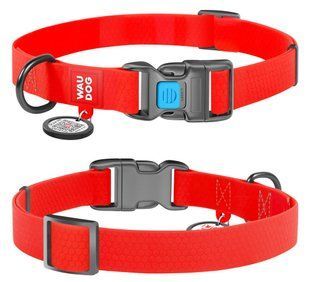 Collar WAUDOG Waterproof - водонепроникний нашийник для собак фастекс пластик, 35-58 см, рожевий Petmarket