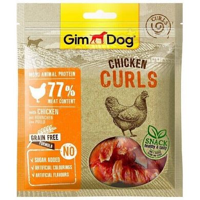 Gimpet SUPERFOOD Chicken Curls - беззерновые мясные спиральки для собак (курица) Petmarket