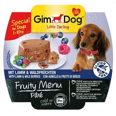 GimDog Little Darling FRUITY MENU - Паштет с ягненком и лесными ягодами - консервы для собак % - 100 г Petmarket