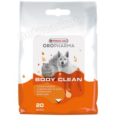Versele-Laga Oropharma Body Clean - очищаючі серветки для собак та котів Petmarket
