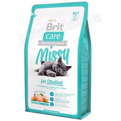 Brit Care MISSY Sterilised - корм для кастрированных котов и стерилизованных кошек (курица/рис) - 7 кг Petmarket