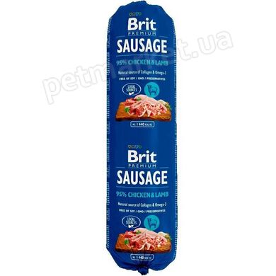 Brit Premium SAUSAGE Chicken & Lamb - вологий корм для собак (курка/ягня) - 800 г Petmarket