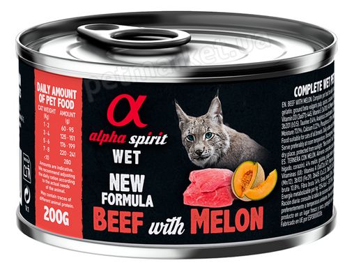 Alpha Spirit Adult Cat Beef & Melon - консервы для кошек (говядина/дыня) Petmarket