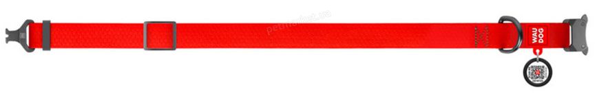 Collar WAUDOG Waterproof - водонепроницаемый ошейник для собак фастекс металл, 31-49 см, красный Petmarket