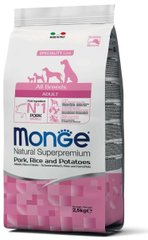 Monge ALL BREED Adult Pork - корм для собак всіх порід (свинина/рис/картопля) - 2,5 кг Petmarket