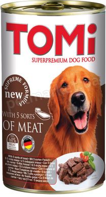 TOMi 5 Kinds of Meat - 5 видов мяса - влажный корм для собак, 400 г Petmarket