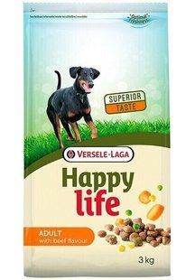Happy Life ADULT with Beef - корм для собак всіх порід (курка/яловичина) - 15 кг Petmarket