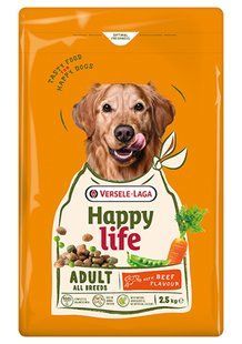 Happy Life ADULT with Beef - корм для собак всіх порід (курка/яловичина) - 12.5 кг Petmarket