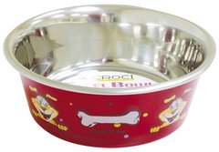 Croci WOOF - металлическая миска для собак, 850 мл - Белый Petmarket