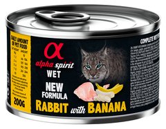 Alpha Spirit Adult Cat Rabbit & Banana - консервы для кошек (кролик/банан) Petmarket