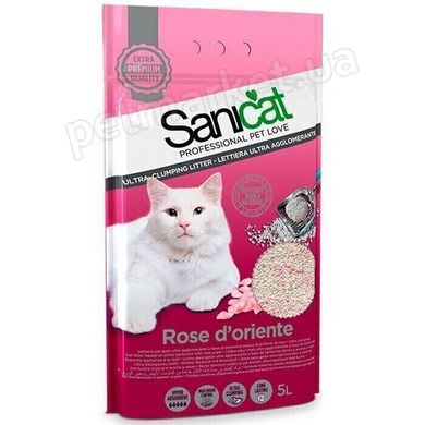 Sanicat ROSE D’ORIENTE Clumping - комкующийся наполнитель для кошек (аромат роз) Petmarket