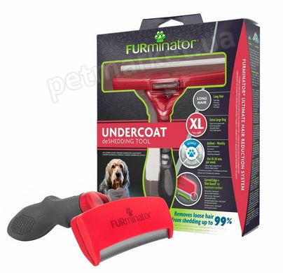 Furminator DOG LONG HAIR XL - инструмент для вычесывания шерсти у длинношерстных собак весом более 41 кг Petmarket