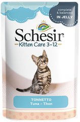 Schesir Kitten Tuna in Jelly - Тунец в желе - влажный корм для котят, 85 г Petmarket