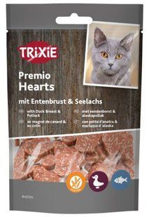 Trixie Premio HEARTS - ласощі для кішок (качка/минтай) Petmarket