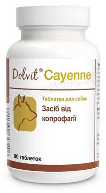 Dolfos DolVit Cayenne добавка для собак від поїдання фекалій, 90 табл. Petmarket