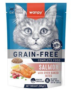 Wanpy Adult Cat Grain Free Salmon - Ванпи - сухой беззерновой корм для взрослых кошек с лососем Petmarket