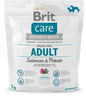 Brit Care Grain-Free Salmon & Potato - беззерновой корм для собак мелких и средних пород (лосось/картофель) - 3 кг Petmarket