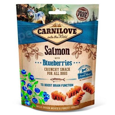 Carnilove Dog Crunchy SALMON With BLUEBERRIES - лакомство для собак (лосось/черника) Petmarket