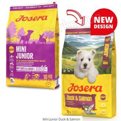 Josera MINI JUNIOR Duck & Salmon - корм для щенков мелких пород (утка/лосось) - 3 кг Petmarket