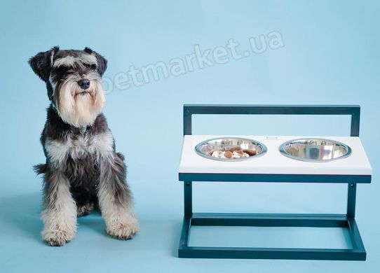 Harley and Cho LIFT Brown Wood + Black - регулируемые миски на подставке для средних и больших собак, L Petmarket