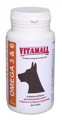 VitamAll Omega 3 & 6 добавка для поліпшення шерсті у собак - 65 таб. Petmarket