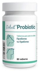 Dolfos DOLVIT PROBIOTIC - Долвит Пробиотик - добавка для здоровья ЖКТ собак и кошек - 60 табл. Petmarket