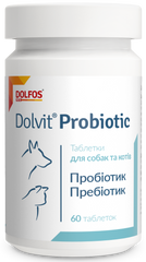 Dolfos DolVit Probiotic добавка для здоровья ЖКТ собак и кошек - 60 табл. Petmarket