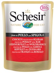 Schesir Chicken Seabass - Филе курицы/Морской окунь - консервы для кошек - 100 г Petmarket