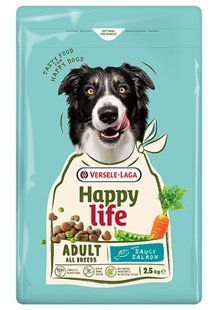 Happy Life ADULT with Salmon - корм для собак всіх порід (курка/лосось) - 12.5 кг Petmarket