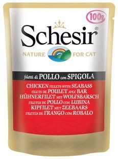 Schesir Chicken Seabass - Филе курки/Морський окунь - консерви для кішок - 100 г Petmarket
