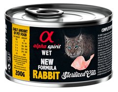 Alpha Spirit Sterilized Cat Rabbit - консервы для стерилизованных кошек (кролик) Petmarket