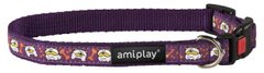 Amiplay WINK - нейлоновий нашийник з замком для собак - 35-50 см, Фіолетовий % РОЗПРОДАЖ Petmarket