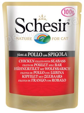 Schesir Chicken Seabass - Филе курки/Морський окунь - консерви для кішок - 100 г Petmarket