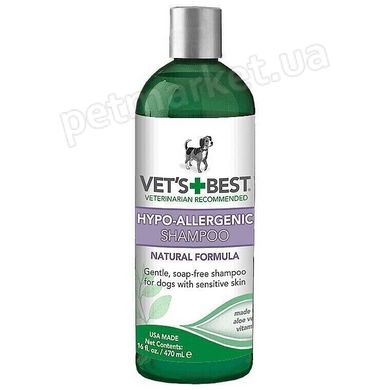 Vet’s Best HYPO-ALLERGENIC гипоаллергенный шампунь для собак с чувствительной кожей - 470 мл Petmarket