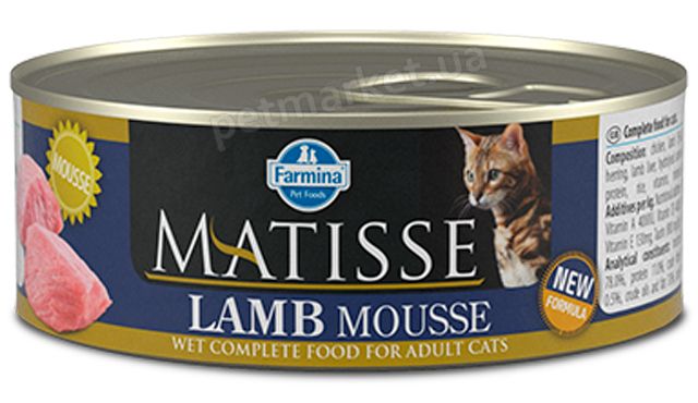 MATISSE Lamb вологий корм для котів, мус з ягням - 85 г Petmarket