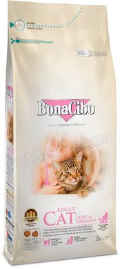 BonaCibo CAT LIGHT & STERILISED корм для стерилізованих та схильних до повноти котів (курка/рис/анчоуси) - 5 кг Petmarket