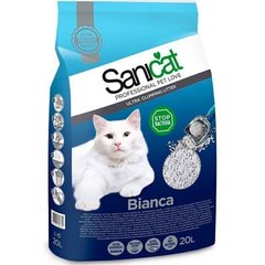 Sanicat BIANCA ANTIBACT Clumping - антибактериальный комкующийся наполнитель для кошек Petmarket
