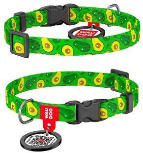 Collar WAUDOG Nylon Авокадо - нейлоновий нашийник для собак та котів - 20-30 см Petmarket