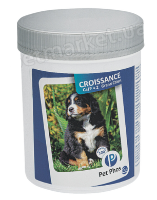 Ceva PET PHOS CROISSANCE Ca/P 1:2 - вітаміни для щенят і собак великих порід Petmarket