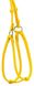 Collar WauDog GLAMOUR - кожаная круглая шлея с поводком для собак и кошек - S, Желтый