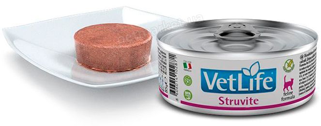 Farmina VetLife Struvite влажный корм для кошек для растворения струвитных уролитов, 85 г Petmarket