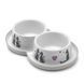 Moderna Trendy Dinner Friends Forever Double - подвійна миска для кішок з захистом від мурах - Білий Petmarket