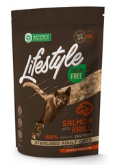 Nature's Protection Lifestyle GF Salmon/Krill Sterilised корм для стерилизованных котов и кошек (лосось/криль) - 7 кг % Petmarket