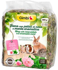 GimBi Hey Rose/Mint сено с розой и мятой для грызунов - 500 г Petmarket