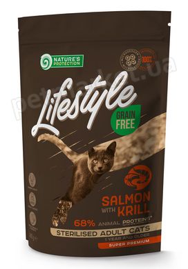 Nature's Protection Lifestyle GF Salmon/Krill Sterilised корм для стерилизованных котов и кошек (лосось/криль) - 7 кг % Petmarket