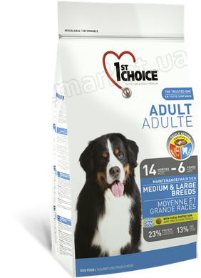 1st Choice ADULT Medium & Large Breeds - корм для собак средних и крупных пород - 14 кг Petmarket