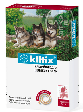 Bayer KILTIX - ошейник от блох и клещей для собак крупных пород - 66 см % Petmarket