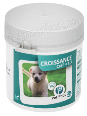 Ceva PET PHOS CROISSANCE Ca/P 1:3 – витамины для щенков и активных собак Petmarket