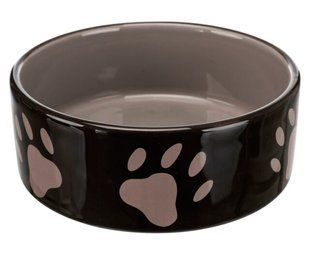 Trixie Ceramic Bowl - миска керамическая з принтом "лапки" для собак и кошек Petmarket
